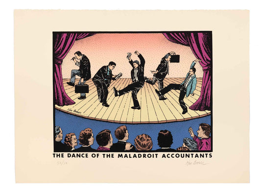 The Dance Of The Maladroit Accountants Silk Screen Print