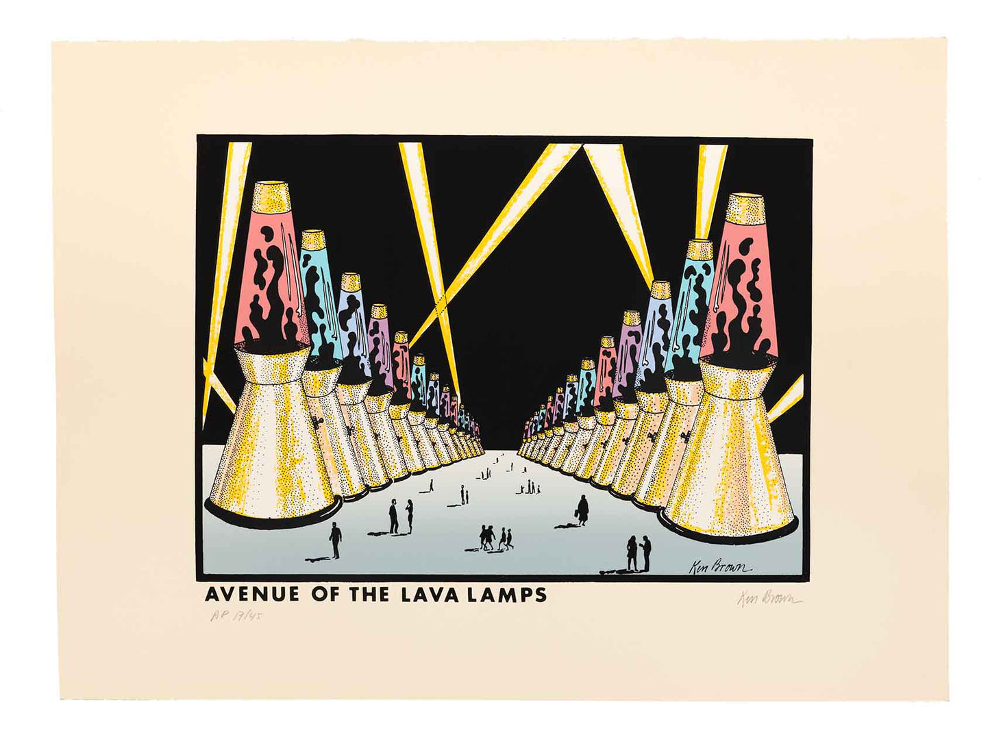 Avenue Of The Lava Lamps Silk Screen Print