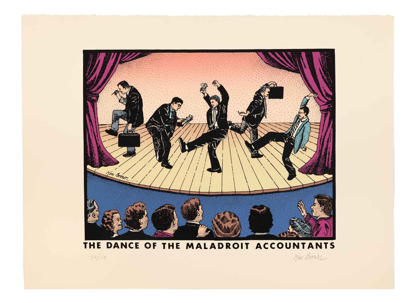 The Dance Of The Maladroit Accountants Silk Screen Print